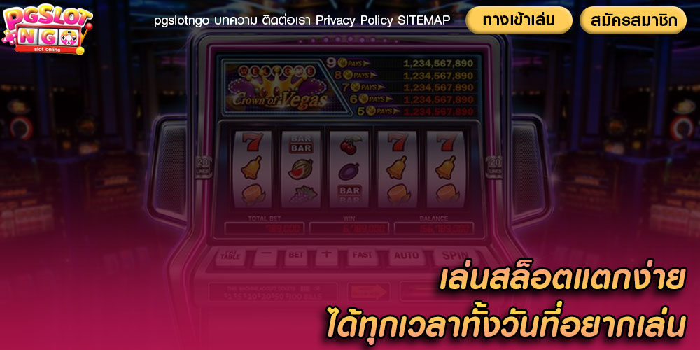 เล่นสล็อตแตกง่าย ได้ทุกเวลาทั้งวันที่อยากเล่น