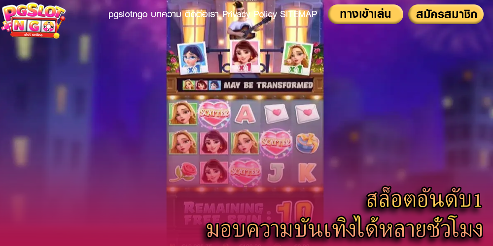 สล็อตอันดับ1 มอบความบันเทิงได้หลายชั่วโมง