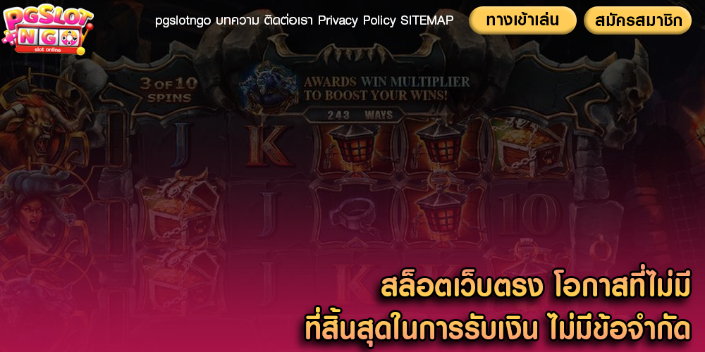 สล็อตเว็บตรง โอกาสที่ไม่มีที่สิ้นสุดในการรับเงิน ไม่มีข้อจำกัด