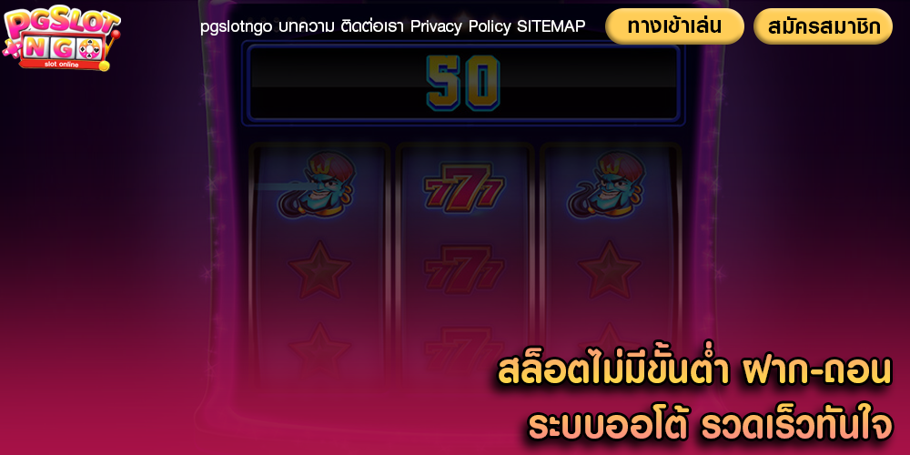 สล็อตไม่มีขั้นต่ำ ฝาก-ถอน ระบบออโต้ รวดเร็วทันใจ